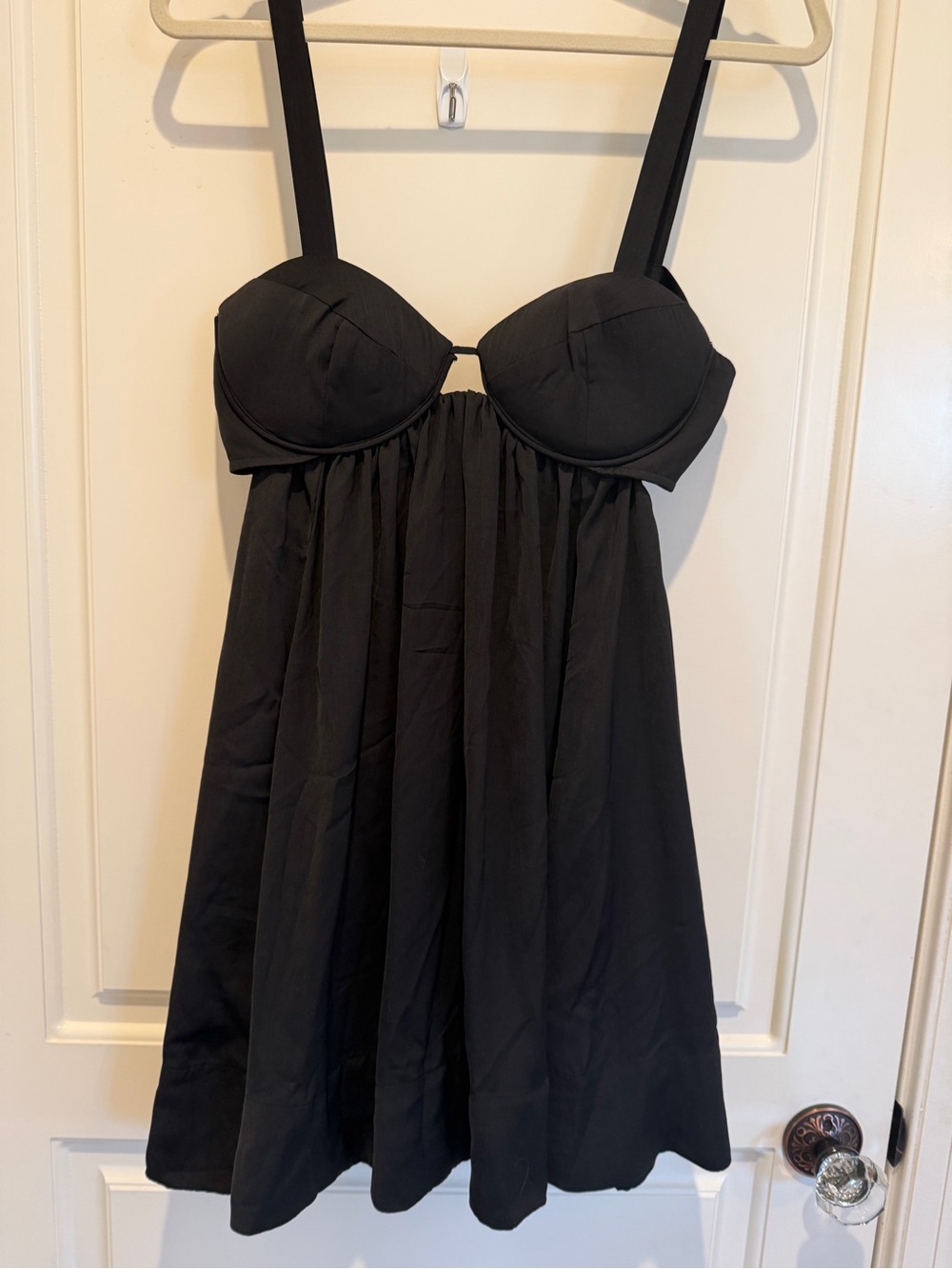 Black Bustier Swing Dress
